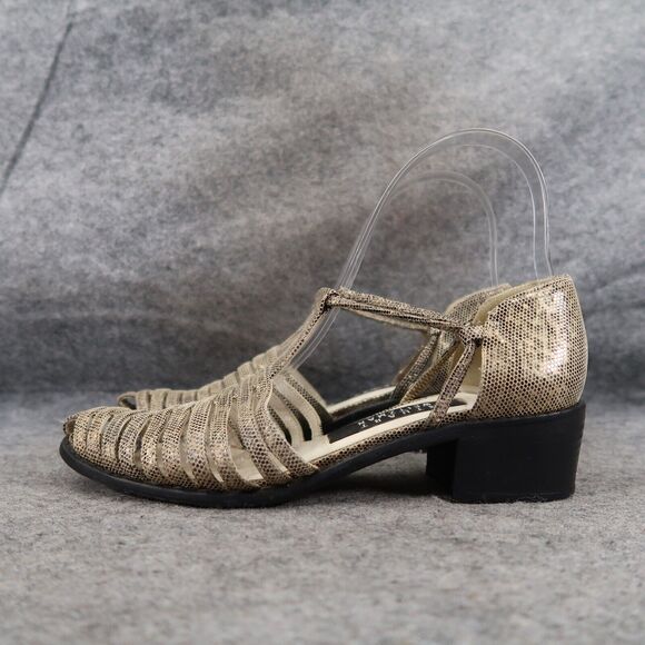 Stuart Weitzman Shoes Women 6 Sandal Dress Fashion Closed Toe Block Heel Slip On - Picture 3 of 13